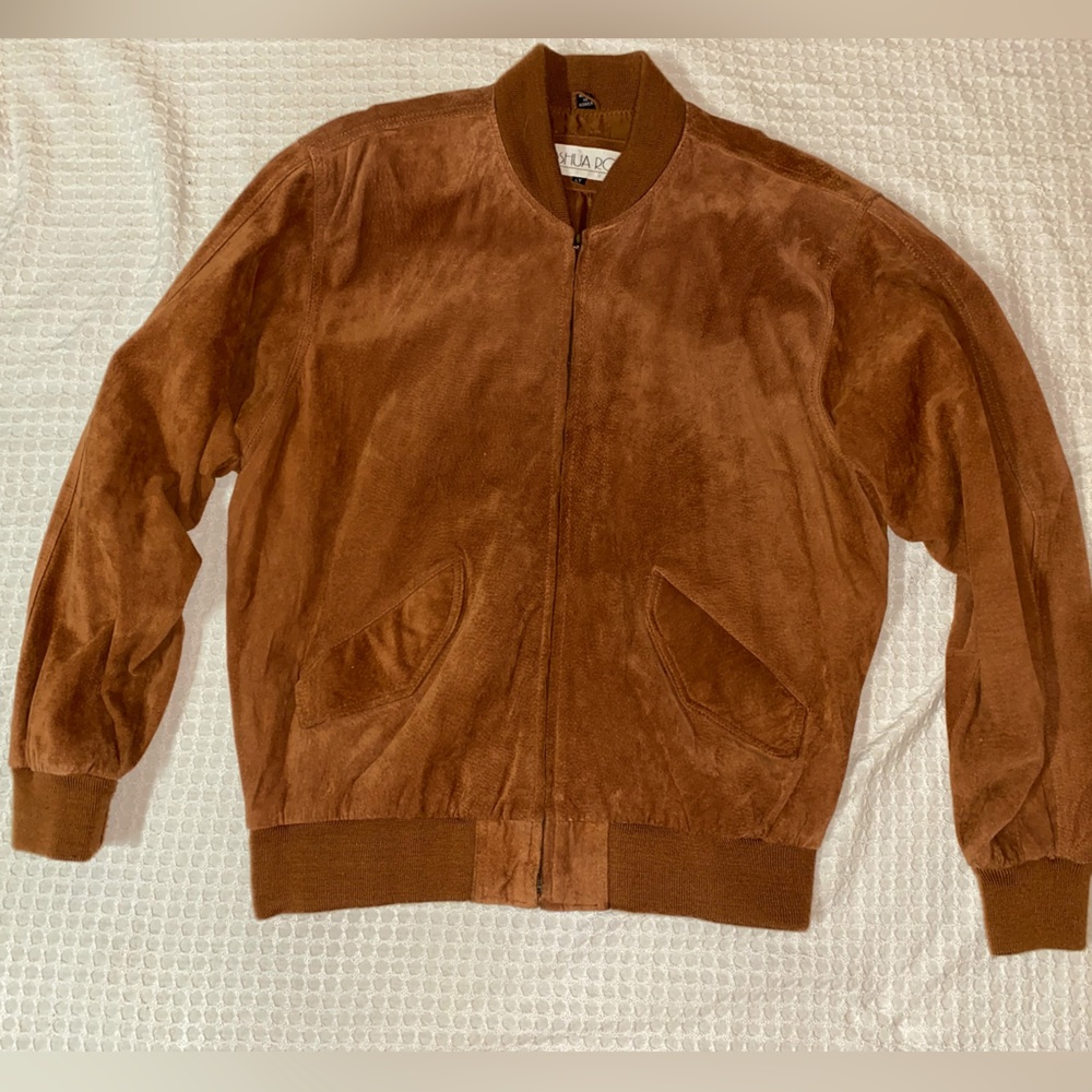 Seude Leather Bomber Jacket - Picture 1 of 13